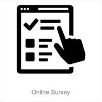 Online Survey and feedback icon concept vector