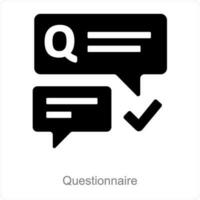 Questionnaire and quiz icon concept vector