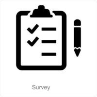 Survey and questionnaire icon concept vector