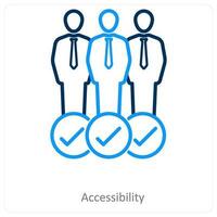 Accessibility and users icon concept vector
