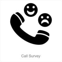 Call Survey and calling icon concept vector