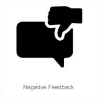 Negative Feedback and dislike icon concept vector