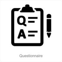 Questionnaire and quiz icon concept vector