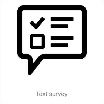 texto encuesta y cuestionario icono concepto vector