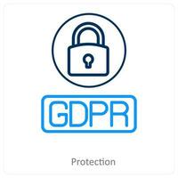 protection and shield icon concept vector