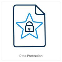 data protection and gdpr icon concept vector