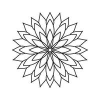 Mandala Coloring book. wallpaper design, tile pattern, shirt, greeting card, sticker, lace pattern and tattoo. decoration for interior design. Vector ethnic oriental circle ornament. white background
