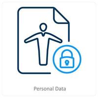 personal data and gdpr icon concept vector