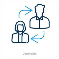 Coordination and business icon concept vector