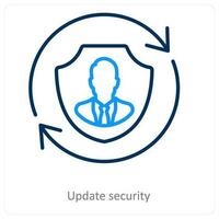 update security and refresh icon concept vector