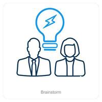 Brainstorm and idea icon concept vector