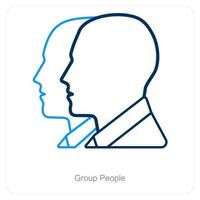 grupo personas y negocio icono concepto vector