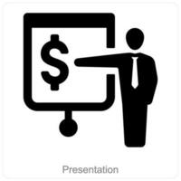Presentation and finance icon concept vector