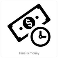 hora es dinero icono concepto vector