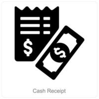 Cash Receipt and bill icon concept vector