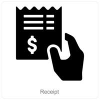 Receipt and bill icon concept vector