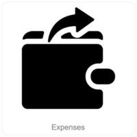 Expenses and account icon concept vector