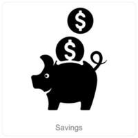 ahorros y Finanzas icono concepto vector