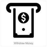 Withdraw Money and atm card icon concept vector