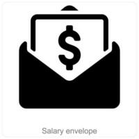 salario sobre y incremento icono concepto vector