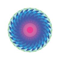 Circle geometric vector logo design.