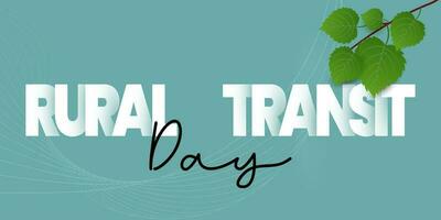 Happy rural Transit Day. Rural day Vector Illustration