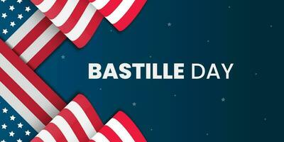 Happy bastille day on July 14. USA, French holiday vector. vector