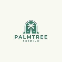 Palm tree logo design template vector