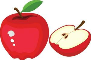 apple vector with red color