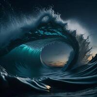 water wave image, ocean wave stop motion photo