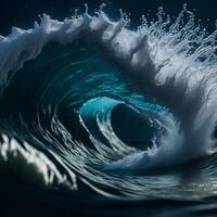 water wave image, ocean wave stop motion photo