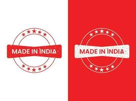 made in india grungy rounded badge. rounded red badge of made in india. vector