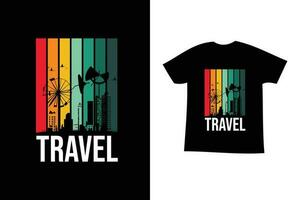 vector illustration travel t shirt design. traveling graphic t shirt. retro vintage t shirt template.