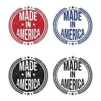 made in usa badge. composition for american flag for badge, label, pin. vector