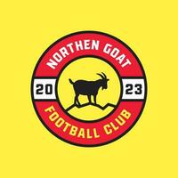Goats Football club logo and badge design, emblem, vector template, club