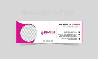 Email signature design and personal social media cover template with vector format