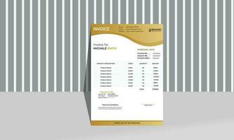 modern invoice design ,simple clean business invoice design template vector