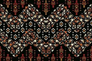 Tribal ethnic seamless striped pattern in Aztec style. Ikat geometric folk decor vector