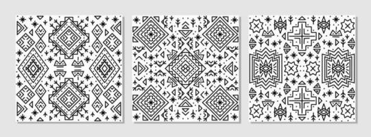 Tribal ethnic seamless pattern in Aztec style. Ikat geometric folklore ornament vector