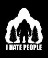 Bigfoot lives matter logo tshirt sasquatch tshirt design vector
