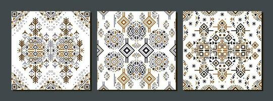 Tribal ethnic seamless pattern in Aztec style. Ikat geometric folklore ornament vector