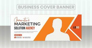 Business and marketing social media banner design for digital agency corporate facebook cover design vector