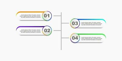 Minimal Business Infographic Template. Timeline with 4 steps,  infographic design suitable for presentations vector