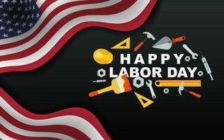 Labor Day Background Design. Banner, Poster, Greeting Card. Vector Illustration