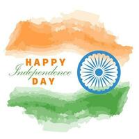 Indian Independence Day illustration with Indian flag. vector