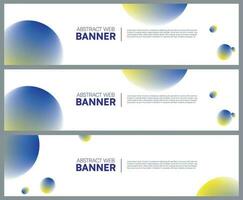 Abstract web banner vector set design