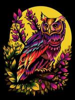 colorful owl vector design