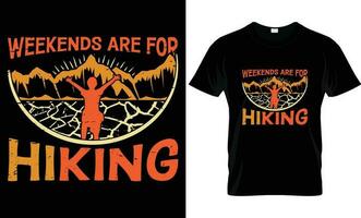 Hiking t-shirt design vector