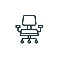 oficina silla icono aislado en blanco antecedentes. mueble colección símbolo. oficina silla icono para web y móvil aplicaciones vector