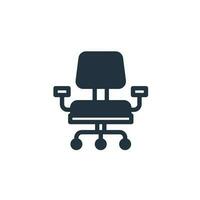 Office Chair icon in trendy flat style isolated on white background. Office Chair symbol for web and mobile applications. vector